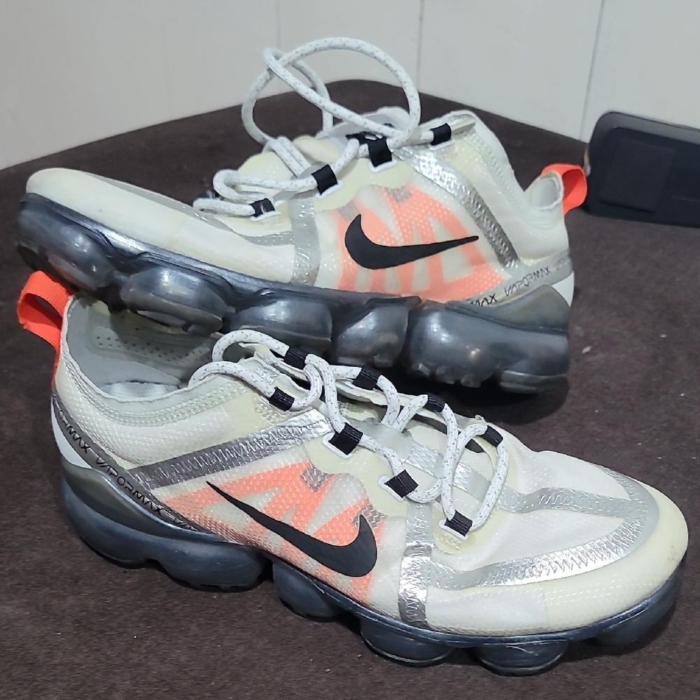 Nike Air VaporMax Plus Sneakers - White and Orange